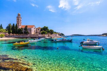 Costa della Croazia e mare Adriatico