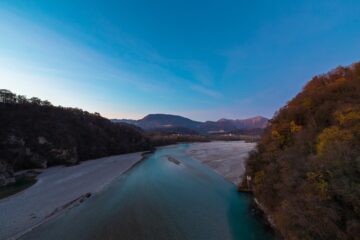 Paesaggio montano del Tagliamento in Friuli Venezia Giulia